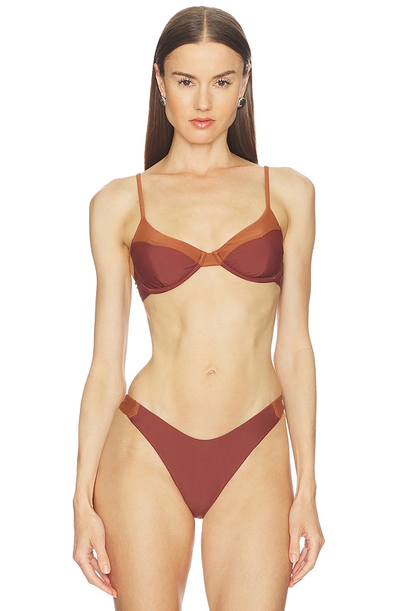 view 1 of 4 Jaslyn Top in Brown Multi