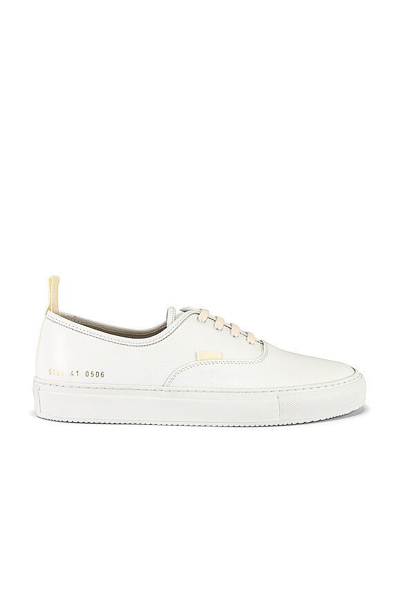 view 2 of 6 Four Hole in Leather Low Sneaker in White