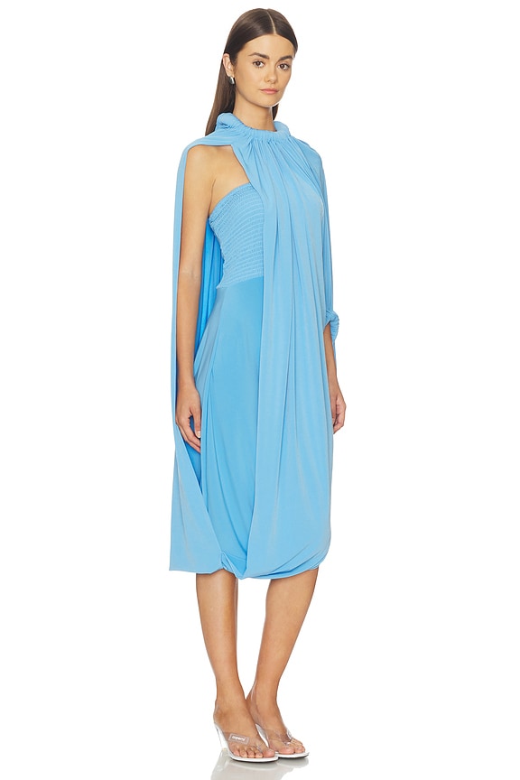view 2 of 4 Draped Smock Dress in Blue