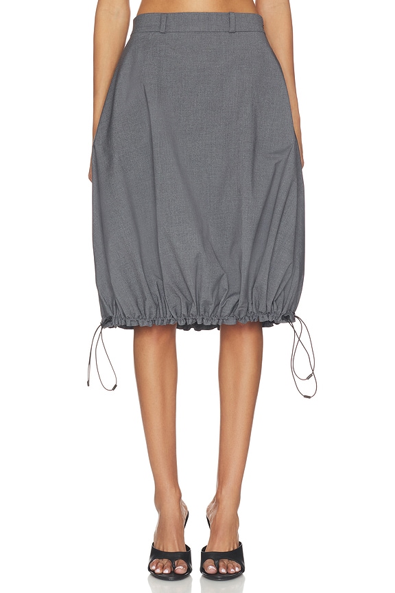 view 1 of 6 Technical Tailored Balloon Skirt in Grey