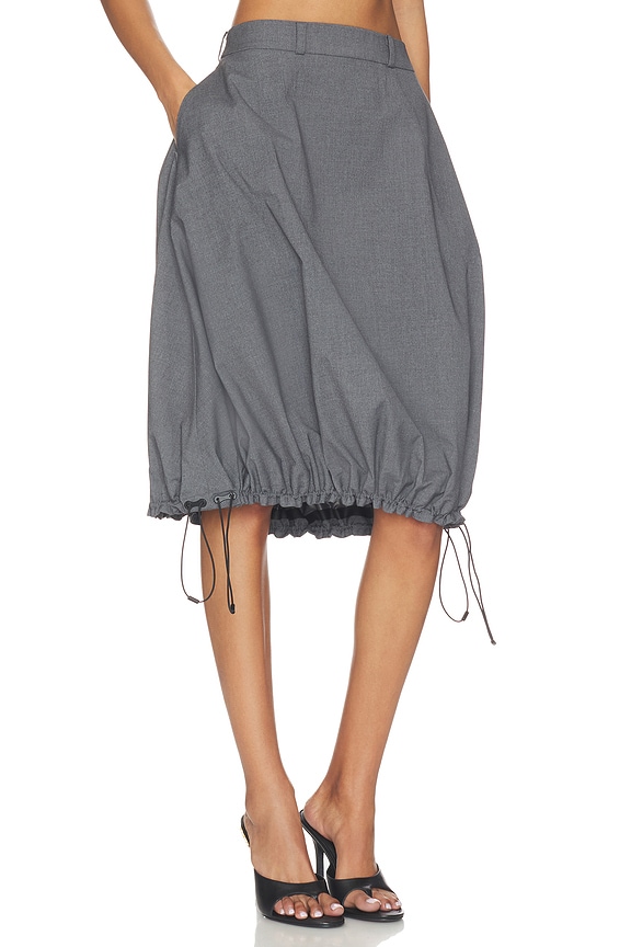 view 2 of 6 Technical Tailored Balloon Skirt in Grey