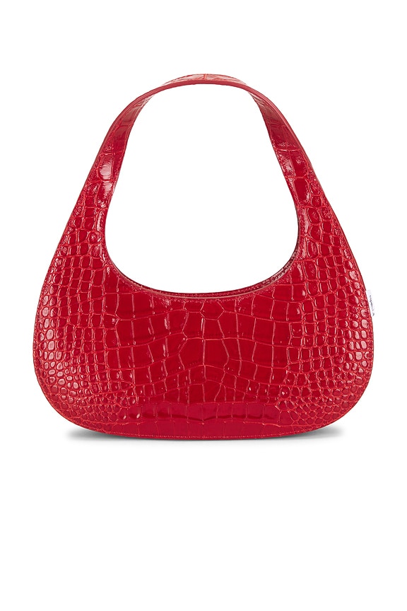 view 2 of 6 Croco Loop Swipe Bag in Red