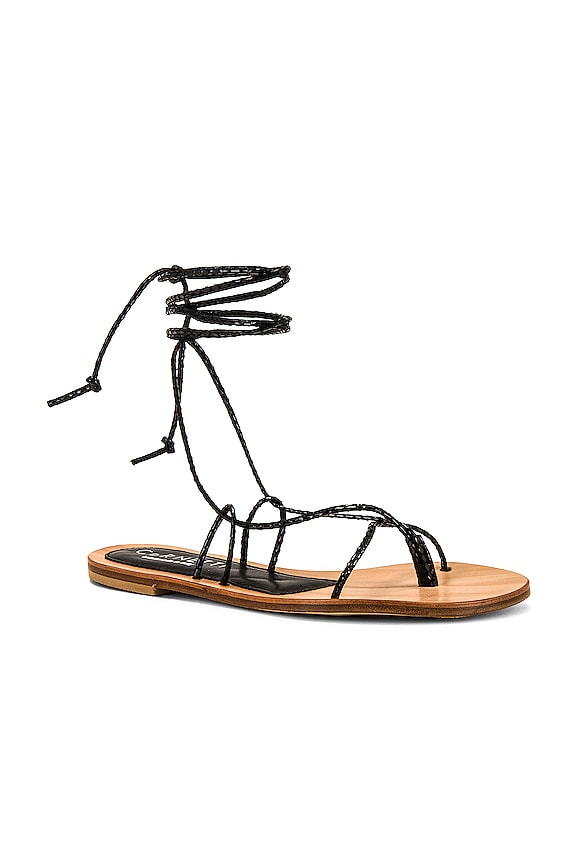 view 2 of 5 Ermi Lace Up Sandal in Black Python