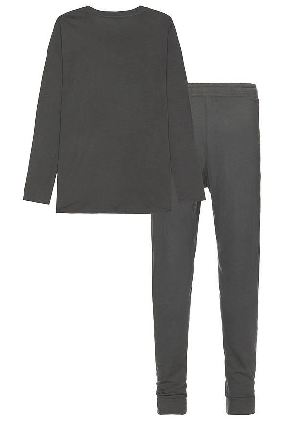 view 2 of 7 Henley Pj Set in Anthracite