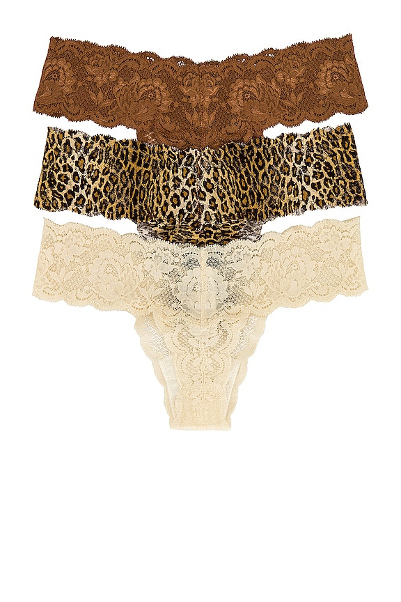 view 2 of 5 CUTIE 언더와이어 팩 in Tre, Canvas & Natural Leopard