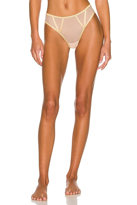 view 1 of 4 Thong in Camel & Gold