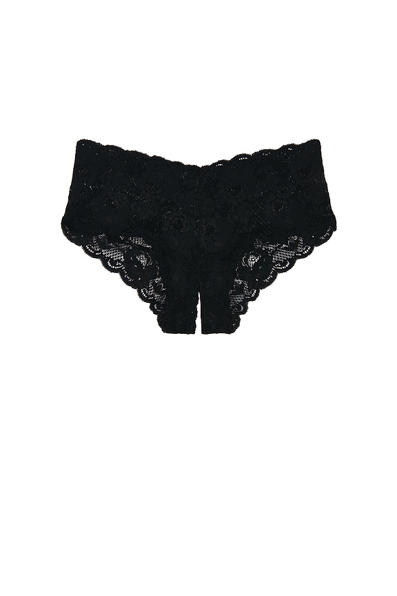 view 1 of 2 Never Say Never Naughty Low Rise Hotpant in Black