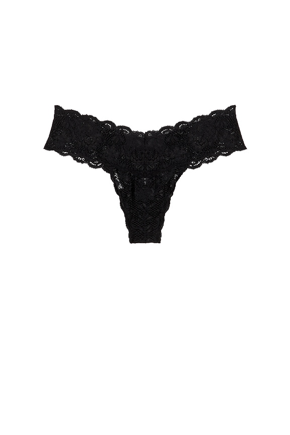 view 1 of 2 Never Say Never Cutie 3 Pack Thong in Black