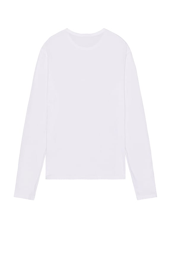 view 2 of 4 The Classic Crew Long Sleeve Tee in White