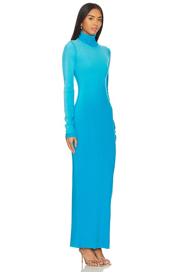 view 2 of 3 VESTIDO LARGO DE CUELLO TORTUGA VERONA in Lapis Cast