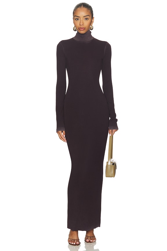 view 1 of 3 Verona Turtleneck Maxi Dress in Vintage Eggplant