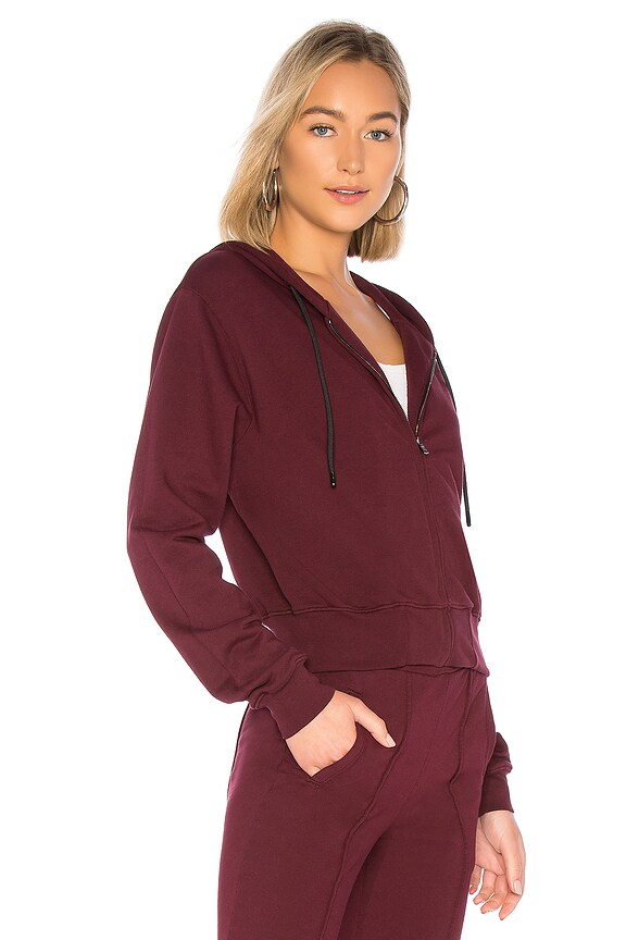 view 2 of 4 Milan Zip Hoodie in Sangria