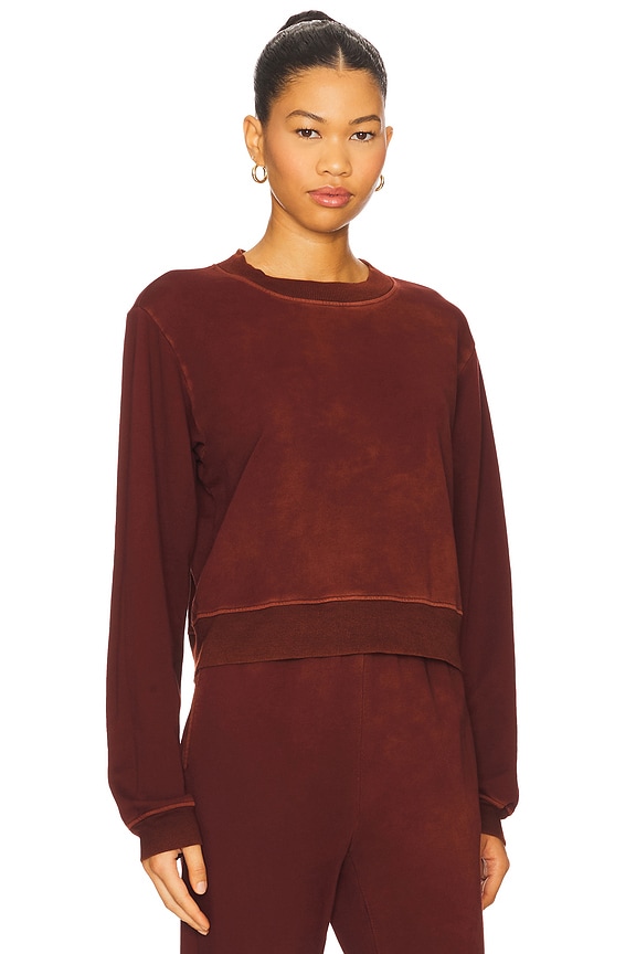 view 2 of 4 Roma Crew Sweatshirt in Vintage Red Wine