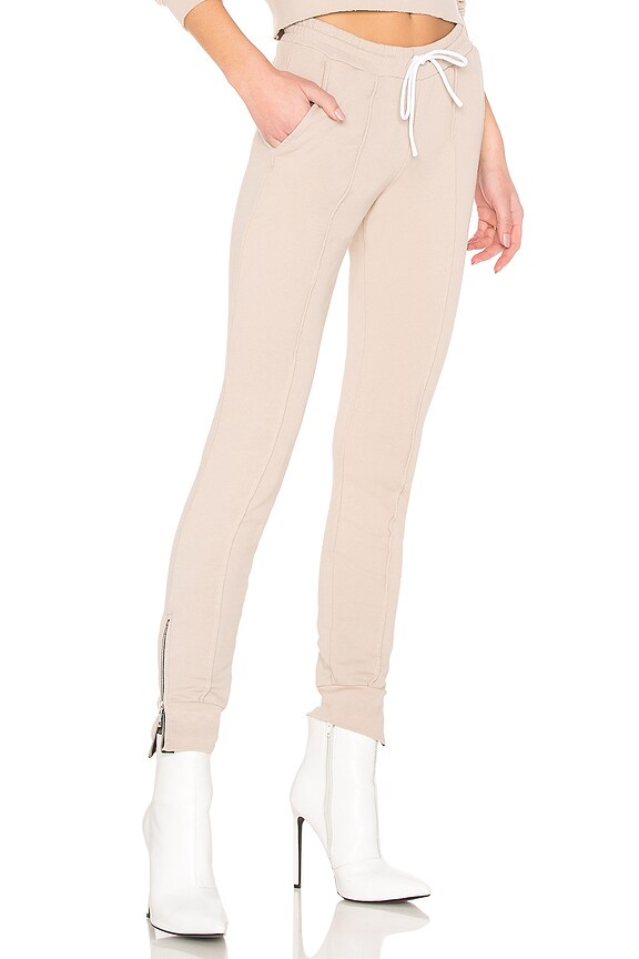 view 2 of 4 Milan Joggers With Ankle Zippers in Light Tan