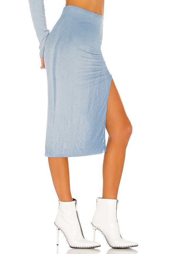 view 2 of 4 x REVOLVE Melbourne Midi Skirt With Slit in Desert Sky Dawn Blue