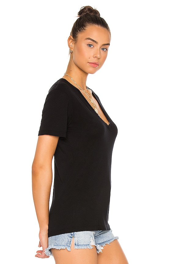 view 2 of 4 Classic V Neck Tee in Jet Black
