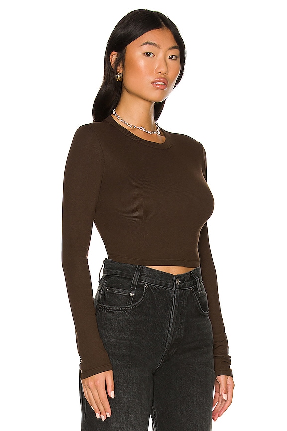 view 2 of 4 The Verona Crop Shirt in Espresso