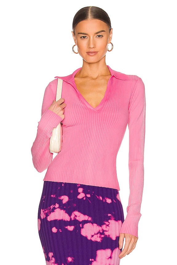 COTTON CITIZEN Polo in Hot Pink Mix REVOLVE