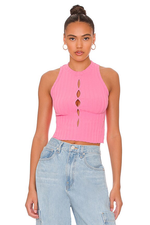 COTTON CITIZEN Capri Cut Out Tank in Hot Pink REVOLVE