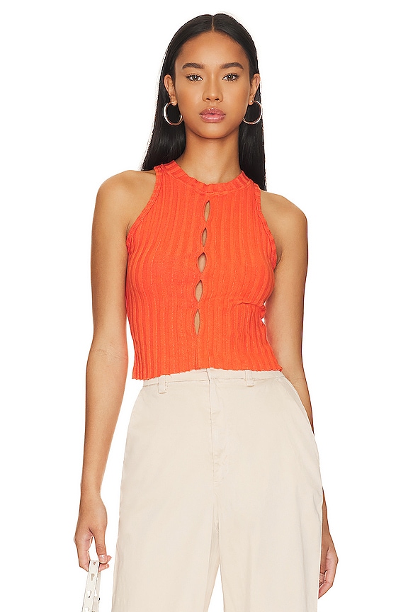 COTTON CITIZEN Capri Cut Out Tank in Orange REVOLVE