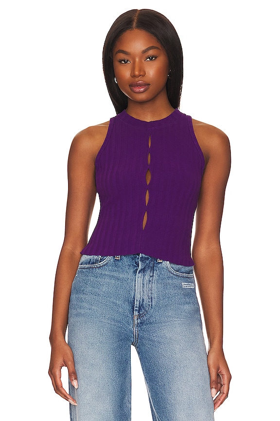COTTON CITIZEN Capri Cut Out Tank in Iris REVOLVE
