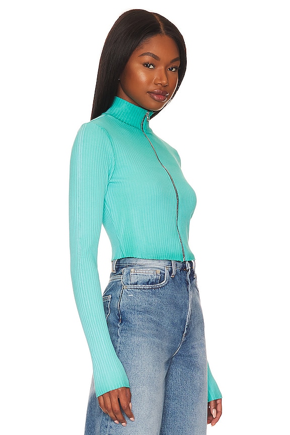 view 2 of 4 Ibiza Turtleneck Top in Turquoise Mix