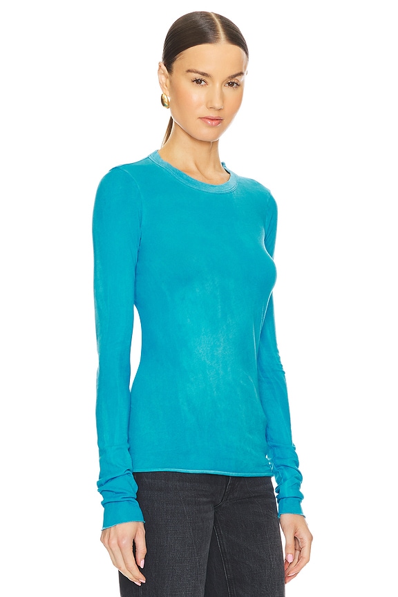 view 2 of 4 Marbella Long Sleeve Top in Vintage Sea Blue