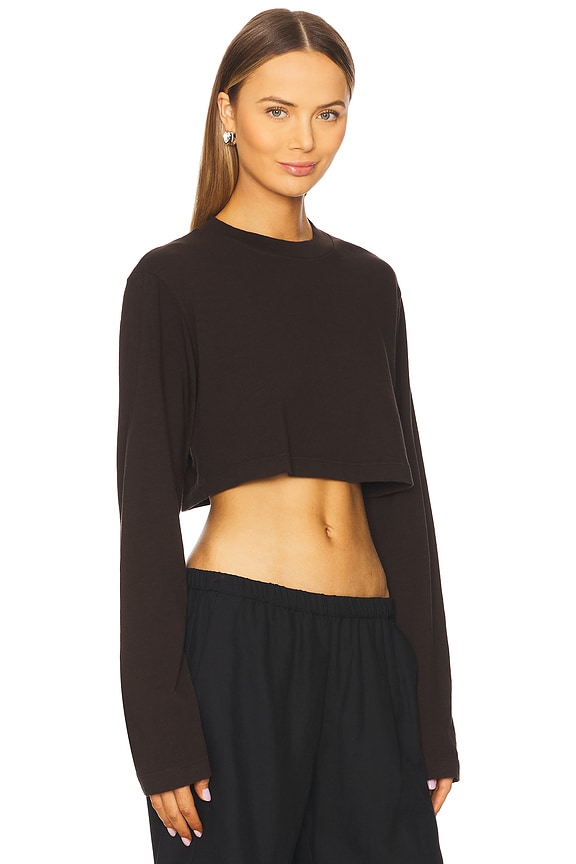 view 2 of 4 TOKYO クロップシャツ in Chocolate