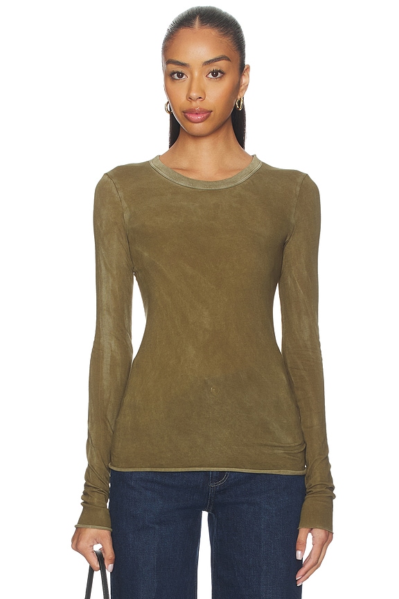 view 1 of 4 Marbella Long Sleeve in Vintage Fern