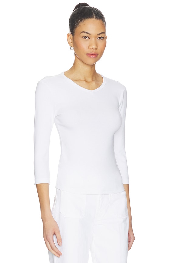 view 2 of 4 CAMISETA CUELLO PICO THE SEOUL in White