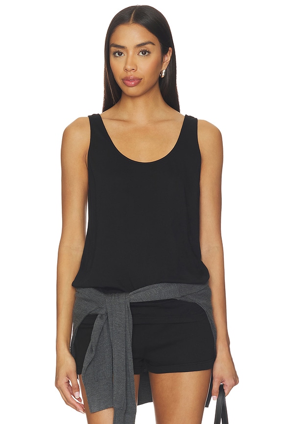 view 1 of 4 The Mykonos Relaxed Tank in Black