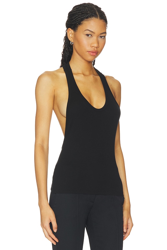 view 2 of 4 The Verona Slim Racerback Tank in Jet Black