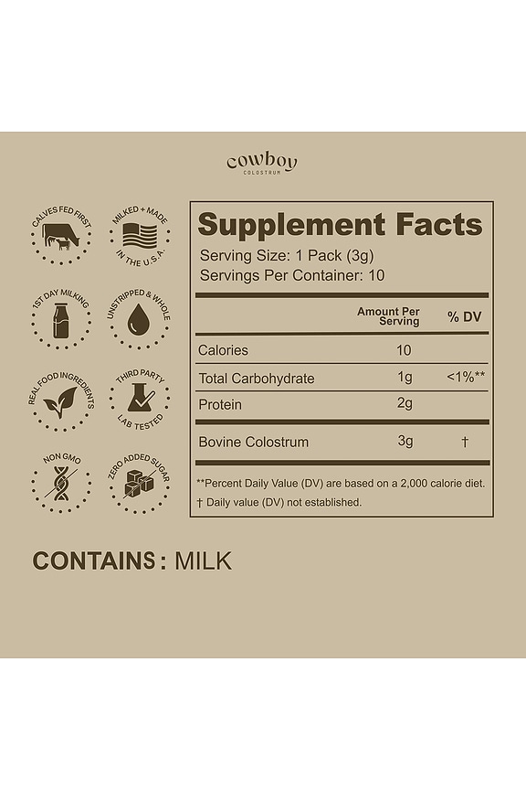 view 2 of 6 COLOSTRUM UNFLAVORED STICK PACKS 10CT in 