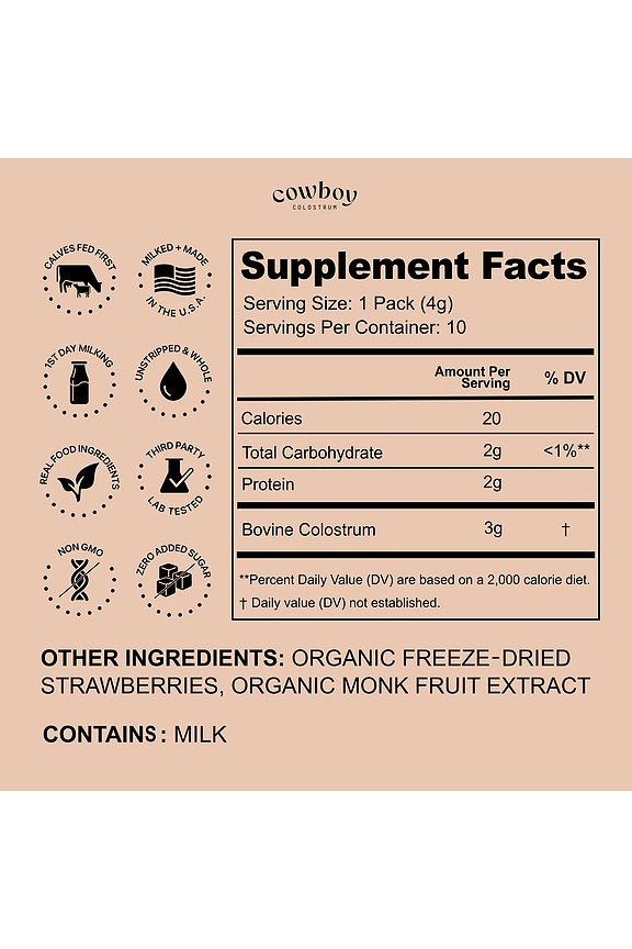 view 2 of 6 COLOSTRUM STRAWBERRY STICK PACKS 10CT in 