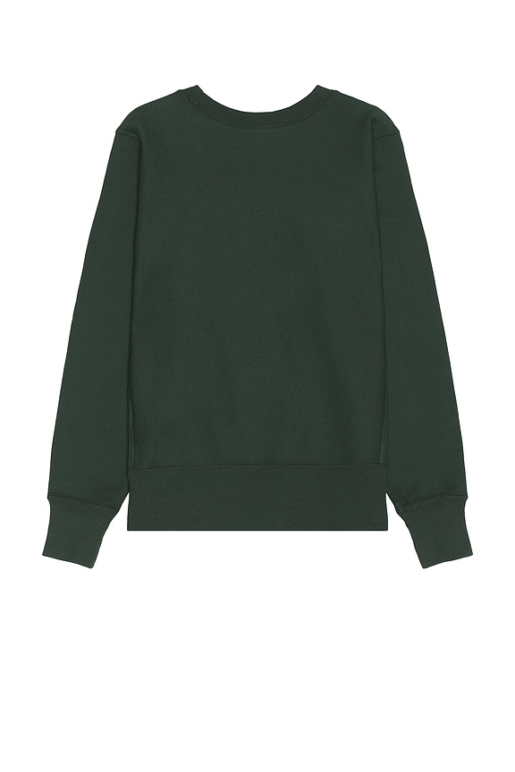 view 2 of 3 USA Reverse Weave Crew Sweatshirt in Dark Green