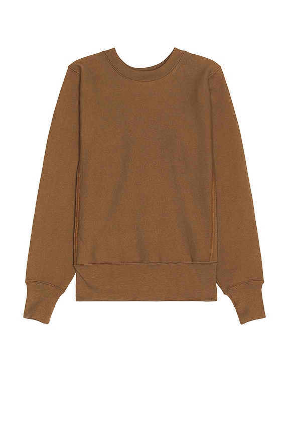 view 2 of 3 USA Reverse Weave Crew Sweatshirt in Mocha