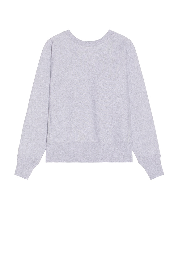 view 2 of 3 USA Reverse Weave Crew Sweatshirt in Oxford Grey Heather