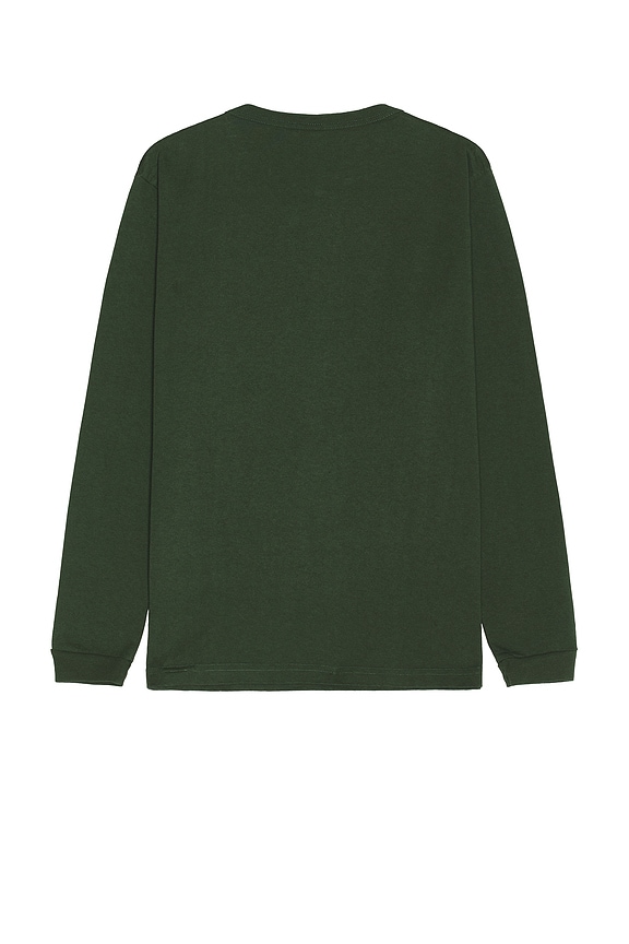 view 2 of 3 T-SHIRT UNE POCHE MANCHES LONGUES USA in Dark Green