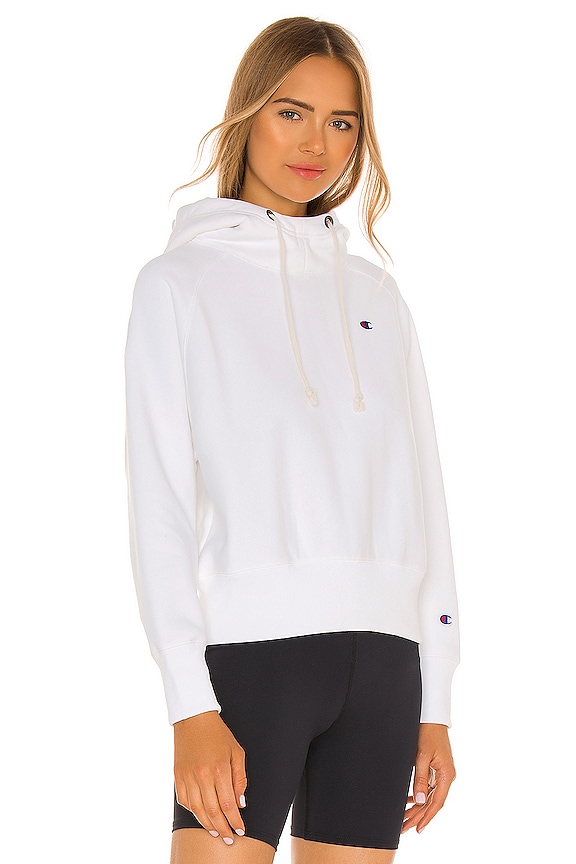 view 2 of 4 Reverse Weave Cropped PO Hoodie in White