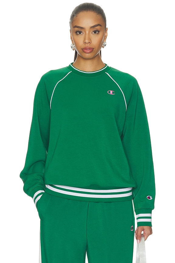 view 1 of 5 Tennis Court Crewneck Sweater in Verdant Green