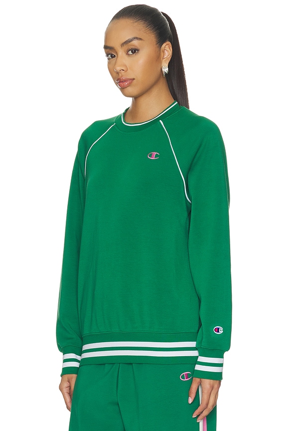 view 2 of 5 Tennis Court Crewneck Sweater in Verdant Green