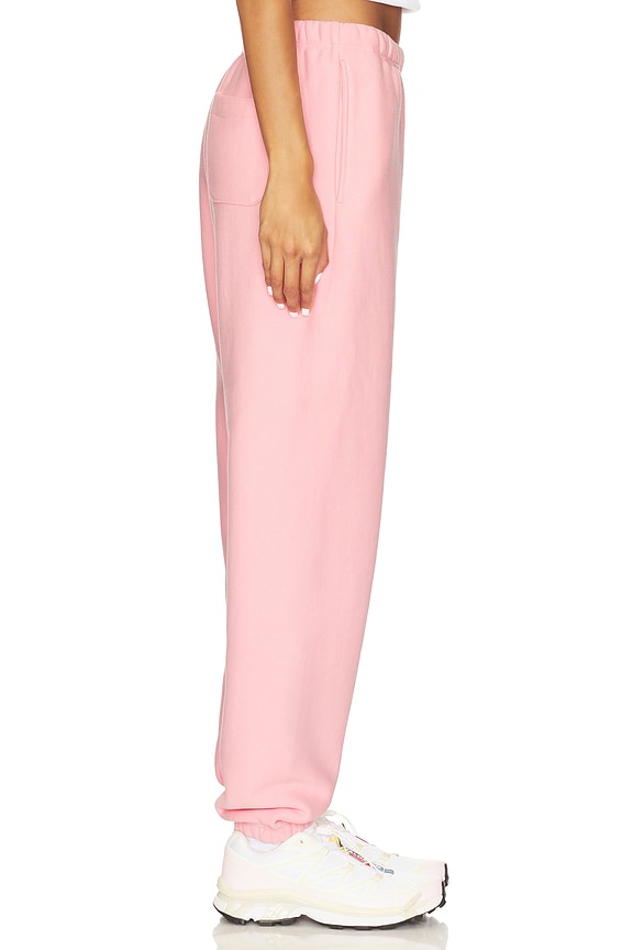 view 2 of 6 Essentials Reverse Weave Cinched Bottom Sweatpant in Coral Glow