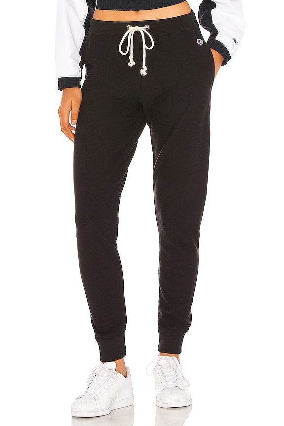 Champion Rib Cuff Pants in Black | REVOLVE