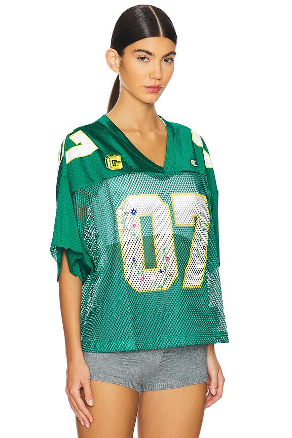 view 2 of 5 X Guizio Cut-off Football Jersey in Nautical Green