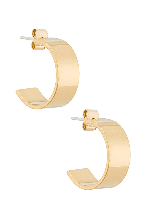 view 1 of 2 Stroll Hoop Earrings in Yellow Gold