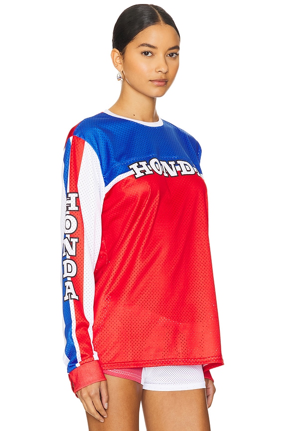 view 2 of 4 T-SHIRT DE COURSE in Red, White, & Blue