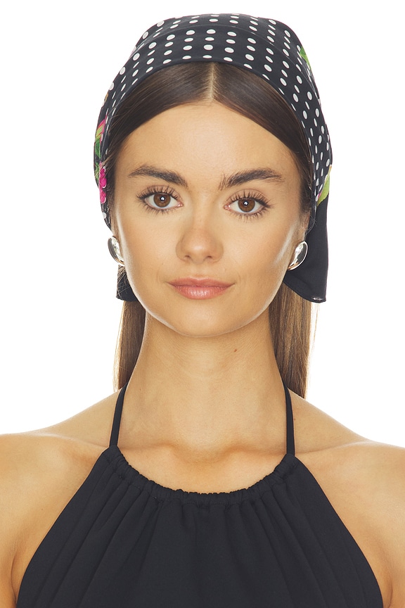 view 1 of 3 Macarena Foulard in Black Dots