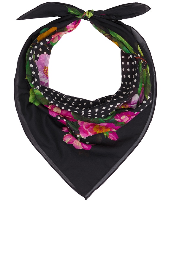 view 2 of 3 Macarena Foulard in Black Dots