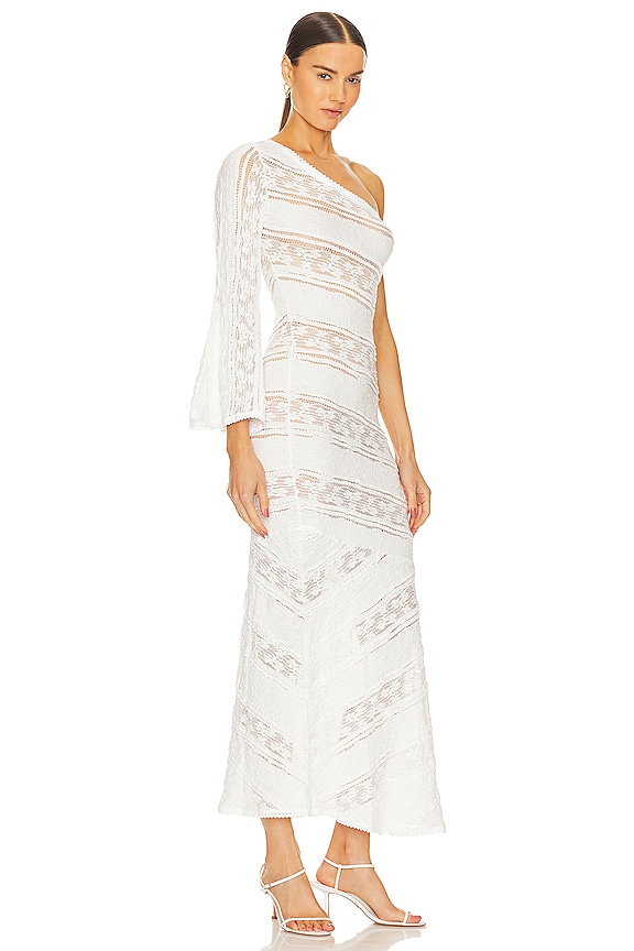 view 2 of 3 ROBE LONGUE LORA in Off White