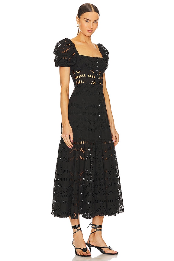view 2 of 3 VESTIDO MIDI SPIANA in Black Samoa